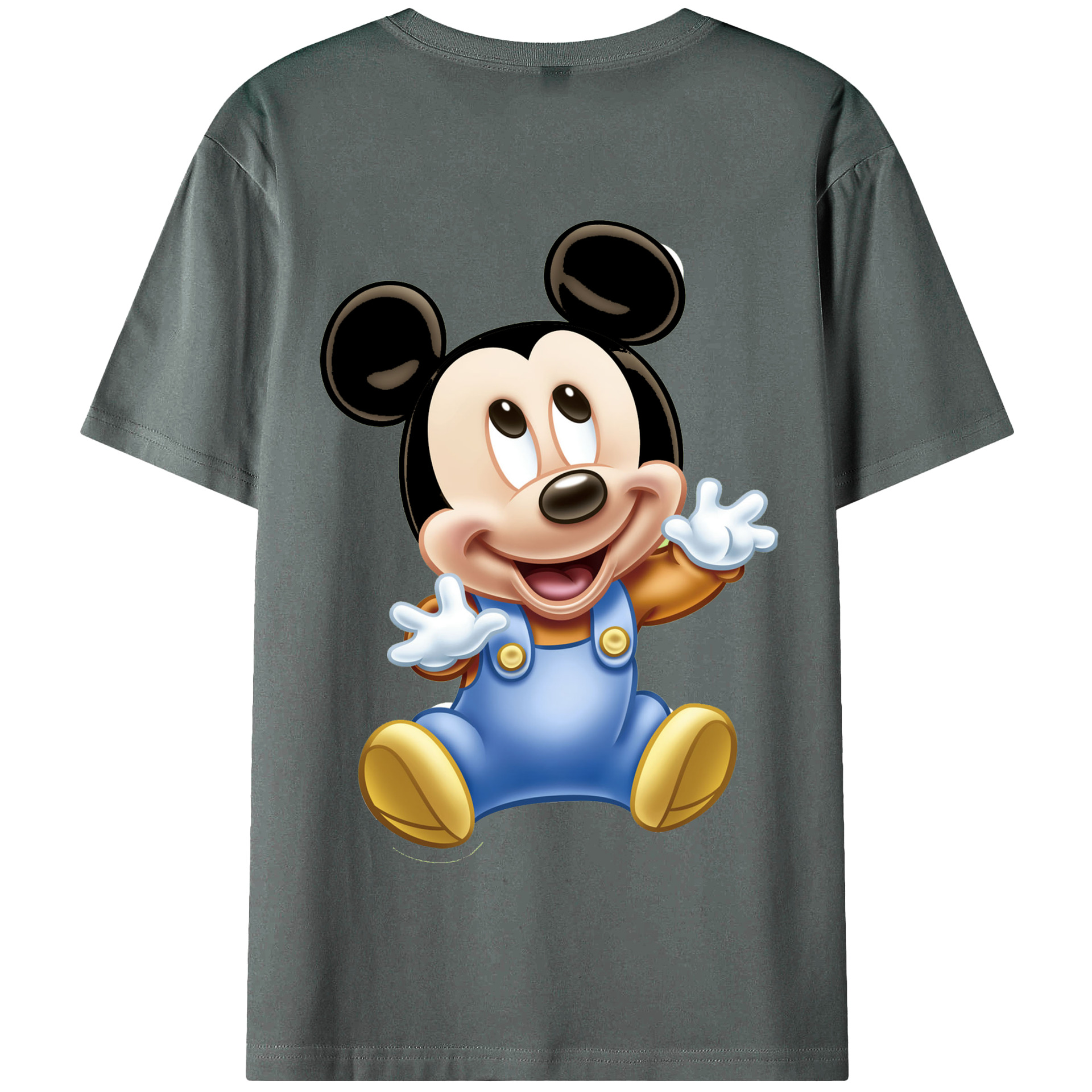（画像用） ミッキーマウス Mickey Mouse 綿100％半袖Tシャツ（背面プリント）